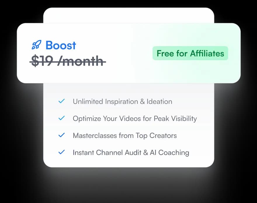 Get vidIQ Boost - For Free!