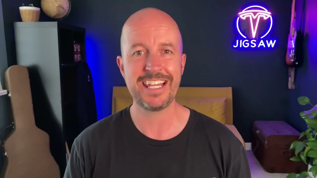 Tesla Jigsaw creator speaking in his home studio