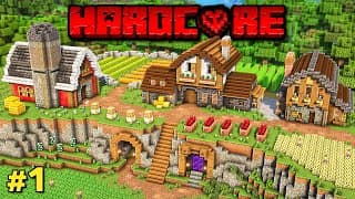 My Perfect Cozy Start in Hardcore Minecraft!