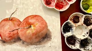 Your watercolor “ABCs” for painting an Apple still life using Blending and Contouring techniques